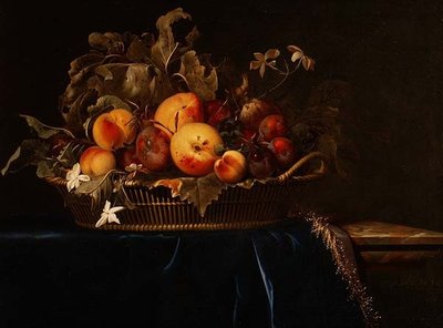 Still Life of Fruit in a Basket by Willem van Aelst
